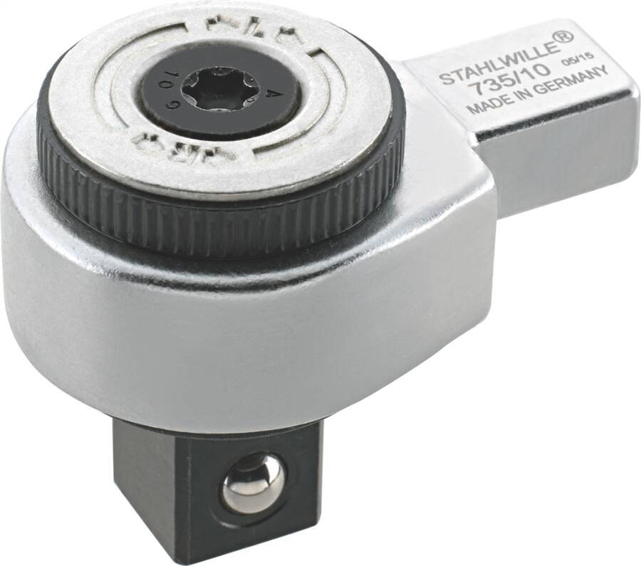 Feinzahn-Einsteckknarre 735 58250010 Antriebsvierkant 1/2`` Aufnahme 9x12 mm Anzugswert 100 Nm Zähne 60 Breite 33 mm Höh