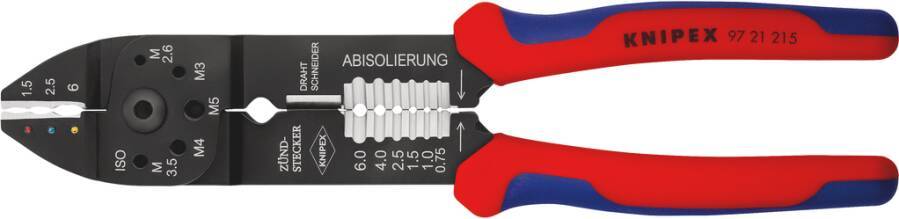 Crimpzange 97 21 215 Anwendungsbereich isol. Kabelschuhe u. Steckverbinder Länge 230 mm Kapazität 0,5 - 6,0 mm² Gewicht