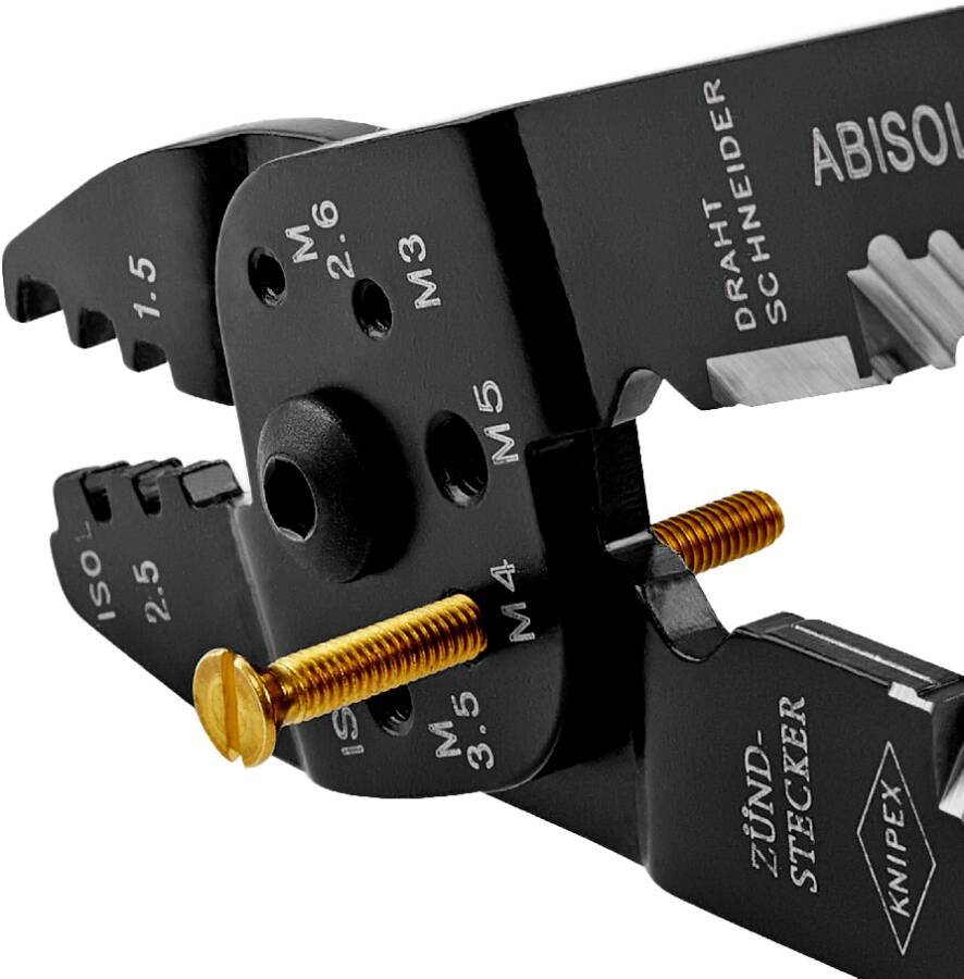 Crimpzange 97 21 215 Anwendungsbereich isol. Kabelschuhe u. Steckverbinder Länge 230 mm Kapazität 0,5 - 6,0 mm² Gewicht