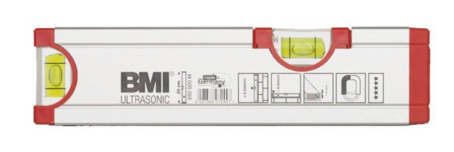 Wasserwaage ULTRASONIC ohne / mit Magnet 692020 Länge 20 cm Ausführung ohne Magnet