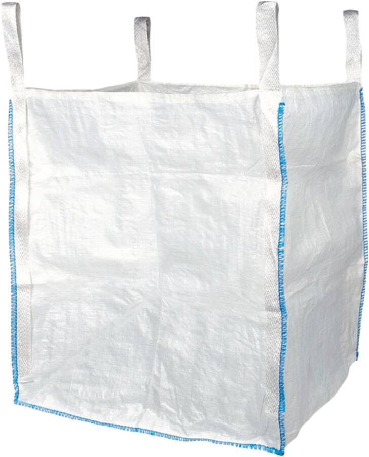 Flexible Einweg-Schüttgutbehälter 48748 Typ Big Bag Maße 90x90x110 cm SWL 1000 kg Eigenschaften mit Schürze (Abdeckung)