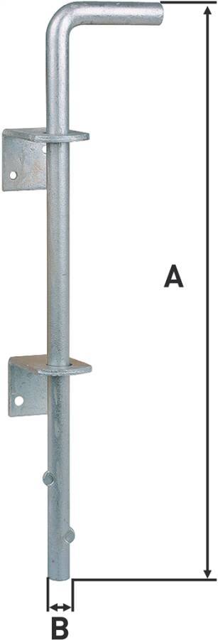 Bodenschieber 0555505 A 400 mm B Ø 16 mm Abstand Bolzen - Tor 40 mm Gewicht 1,042 kg