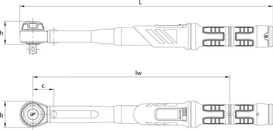 Drehmomentschlüssel DREMASTER® K 2641259 Anzugswert 60 - 300 Nm Antriebsvierkant 1/2`` Länge 606,5 mm Skaleneinteilung 1