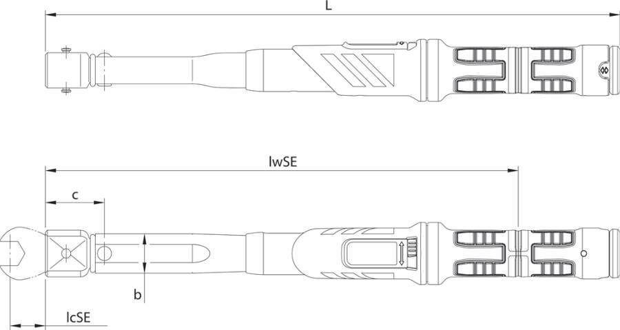 Drehmomentenschlüssel DREMASTER® SE 2641488 Anzugswert 60 - 300 Nm Antriebsaufnahme 14x18 Länge 590,5 mm Skaleneinteilun