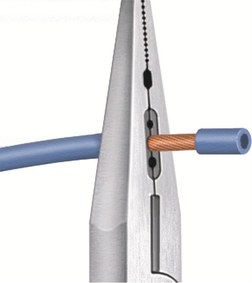 Verdrahtungszange 160 mm 13 02 160 Schneidwert mittelharter Draht 2,5 Ø Schneidwert harter Draht 1,6 Ø Abisolierwert 0,
