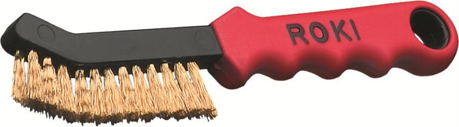Profi Handbürste Roki 182451 Ausführung Messing, gewellt Reihen 2 Drahtstärke 0,25 mm Besatzhöhe 22 mm Länge 225 mm