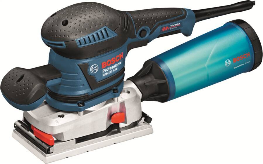 Schwingschleifer GSS 230 AVE 0601292801 Opt. B Lieferumfang Microfilter Box, Zusatzhandgriff, in L-BOXX Nennaufnahme 300