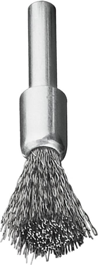 Pinselbürste mit Schaft, gewellter Draht 451161 Ausführung Stahldraht Ø 12 mm Länge 60 mm Drahtstärke 0,3 mm Drehzahl ma