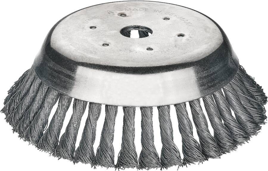 Wildkrautbürste für Freischneider / Motorsense 476.2M1.01 Ausführung gezopft, Stahldraht hochfest, glatt Ø 180 mm Drahts