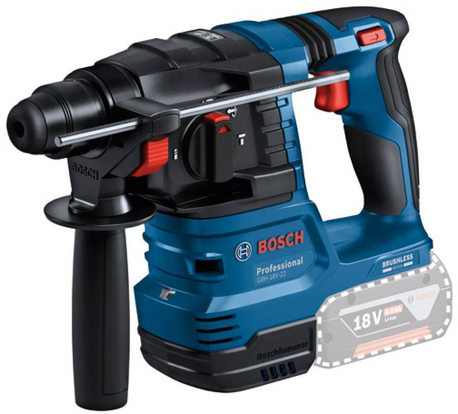 Akku-Bohrhammer GBH 18 V-22 0611924002 Typ Set Lieferumfang 2x Akku GBA 18V 4.0Ah, Schnelllader GAL 18V-40, Tiefenanschl