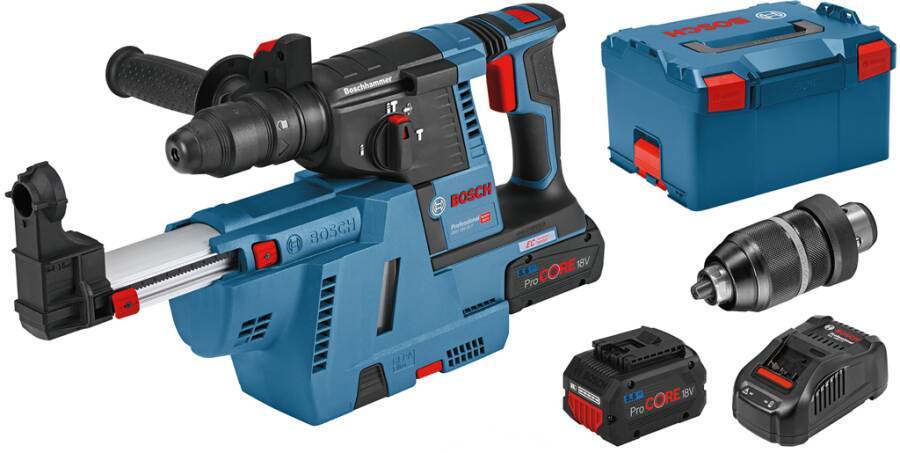 Akku-Bohrhammer GBH 18 V-26 F 061191000G Typ Set Lieferumfang Staubabsaugsystem GDE 18V-16, 2x 5,5Ah Akku ProCORE 18V, L