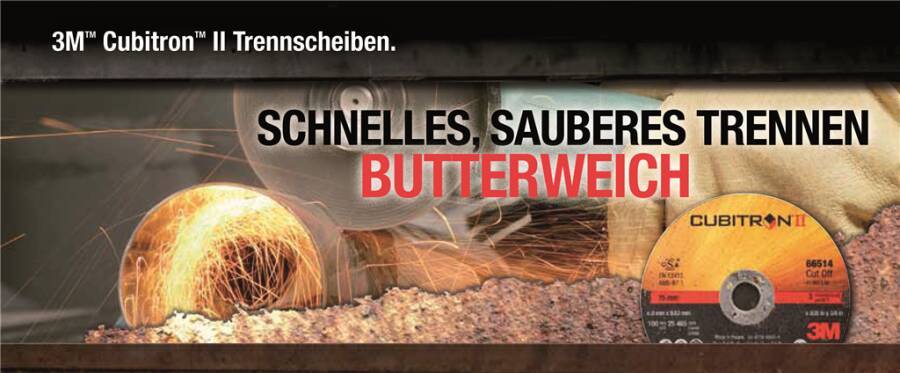 Trennscheibe 3M™ Cubitron™ II gekröpft 7100228958 Ø 125 mm Breite 2,5 mm Bohrung 22,23 mm Ausführung gekröpft