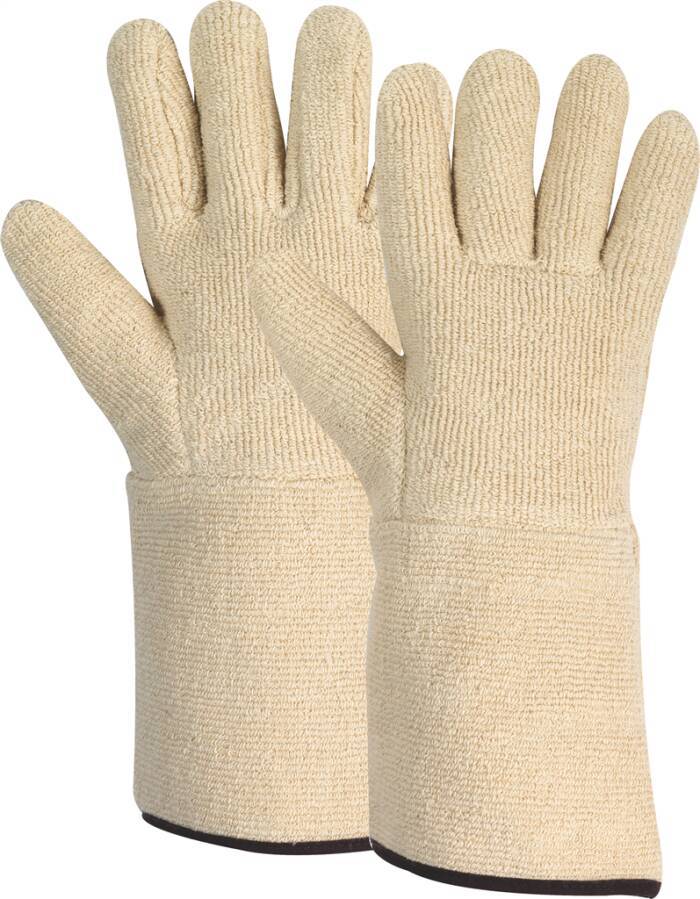 Hitzeschutzhandschuh Terry Heavy RQE9607A Größe 10/11 Farbe weiß Trägermaterial Baumwoll-Bouclé Gauge - Mat.-Stärke -