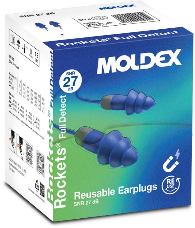 Gehörschutzstöpsel Rockets® 640901 Größe uni Inhalt 1 Paar Stöpsel mit Kordel, verpackt in PocketPak® Aufbewahrungsdose