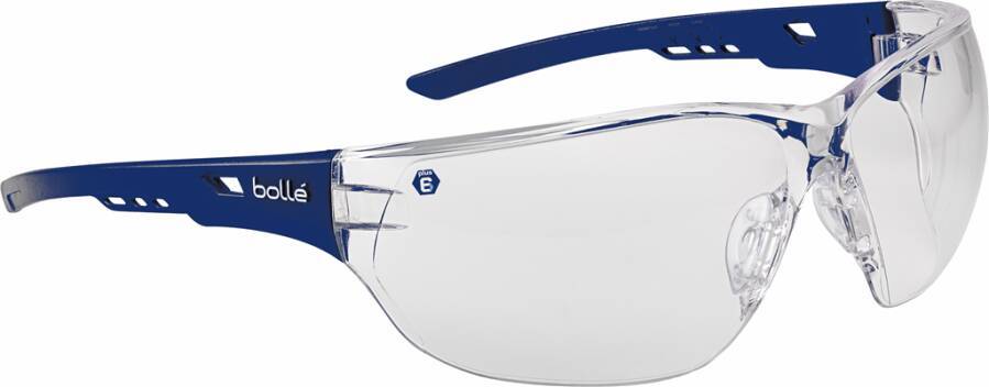 Schutzbrille plus6 N 70040160 Rahmen dunkelblau Scheibe klar Scheibenkennzeichnung 2C-1.2 1 FT Beschichtung PLATINUM L