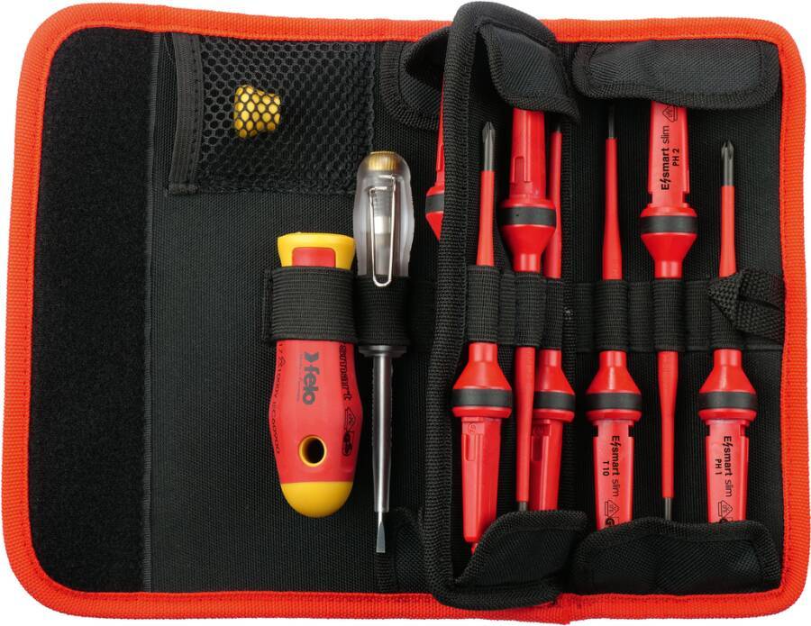 VDE-Schraubendreher mit Wechselklingensatz 6381204 Typ E-smart slim Set 12-tlg. Inhalt Schlitz 2,5 - 3,0 - 3,5 - 4,0 - 5