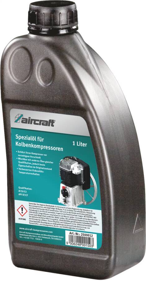 Spezial-Verdichteröl für Kolbenkompressoren 1 l 2500012