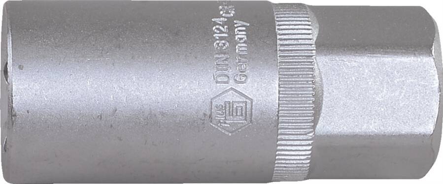 Zündkerzen-Stecknuss 1/2 gerändelt, verchromt 4254416 Größe 16 mm Länge 67 mm