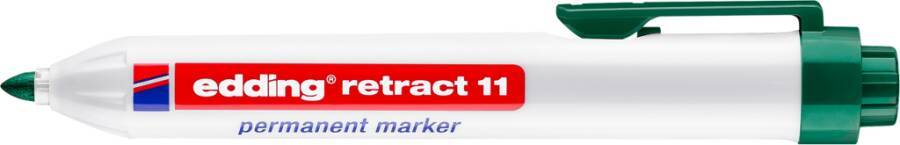 Permanent-Marker edding retract 11 4-11004 Farbe grün Strichstärke 1,5 - 3 mm