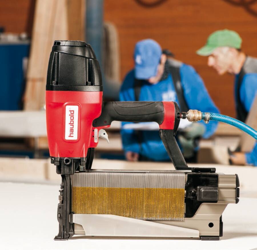 Druckluft-Breitrückenklammergerät PN29130 575793 für Typ Breitklammern BS 29000 für Größen (BxLxØ) 27,0 x 70 - 130 x 2,0