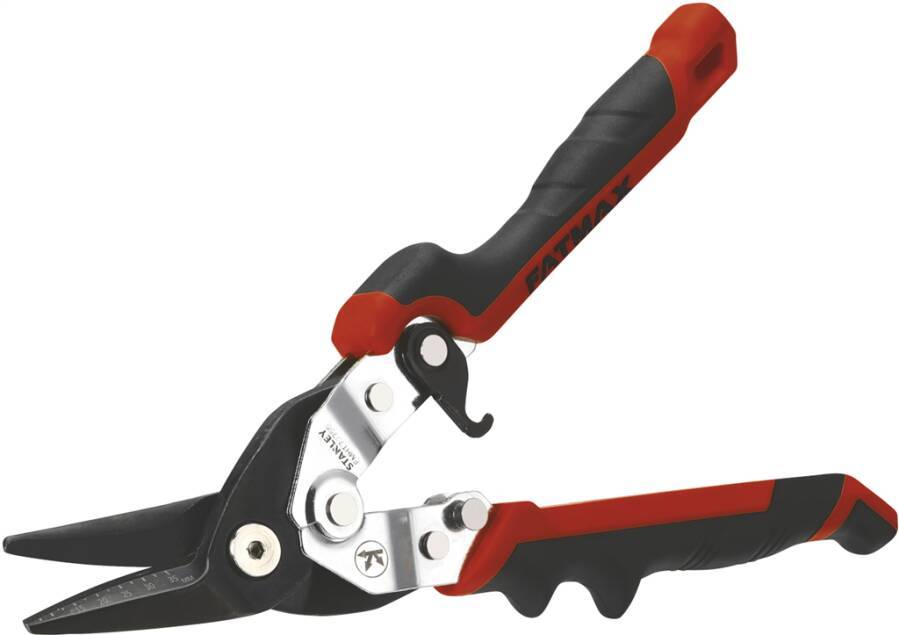 Blechschere FATMAX® ERGO FMHT73755-0 Farbe rot/schwarz Ausführung linksschneidend Gesamtlänge 250 mm Schneidenlänge 35 m