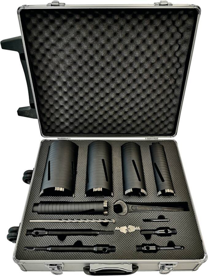 Diamant-Trockenbohrkronen-Set M16 IG 51755 Ø 42-52-68-82-102 mm Nutzlänge 220 mm