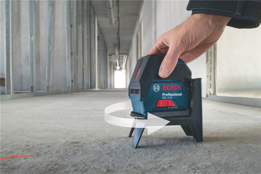 Kombi-Laser GCL 2-15 0601066E00 Typ GCL 2-15 Projektion 2 Linien / 2 Punkte Lieferumfang Universalhalterung RM1, 3x AA-B
