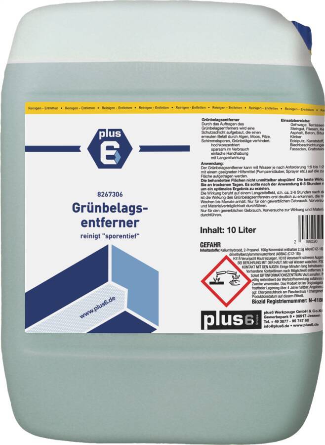 Grünbelagsentferner # 8267306 Inhalt 10 l Gebindeart Kanister pH-Wert alkalisch