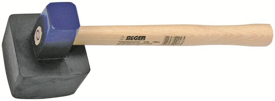 Plattenlegerhammer eckig WEG2053701 Ausführung eckig für Kopfgewicht 1500 g Stiellänge 360 mm