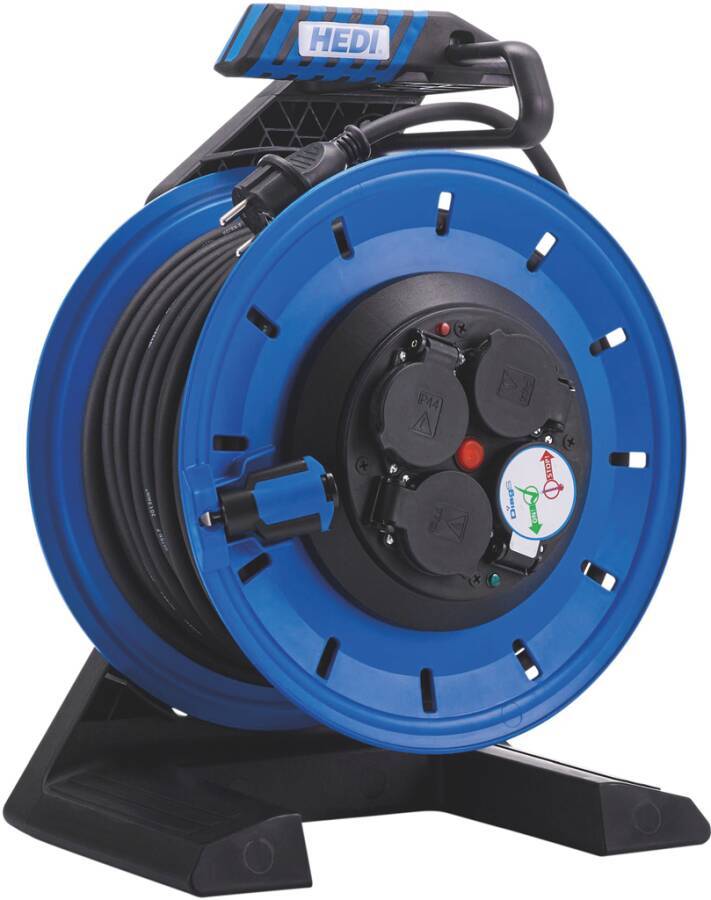 Vollkunststoff-Kabeltrommel H07RN #1 K7SR40NTF Farbe blau/ schwarz Ausführung Kabeltrommel Vollkunststoff mit Schleifrin