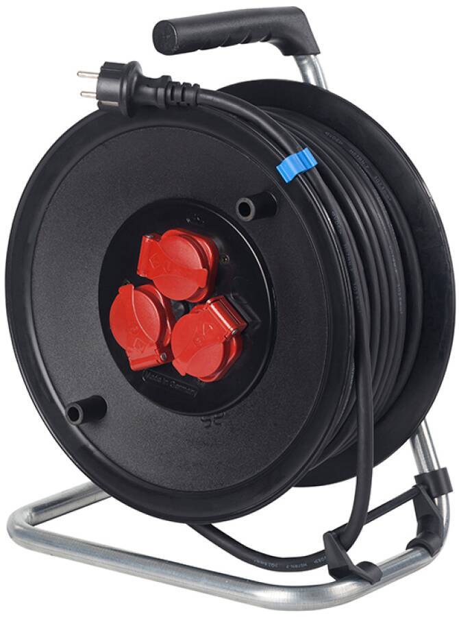 Kunststoff-Kabeltrommel H07RN-F 3G2,5 schwere Ausführung 87174 Farbe schwarz Ausführung Kabeltrommel Kunststoff Zuleitun