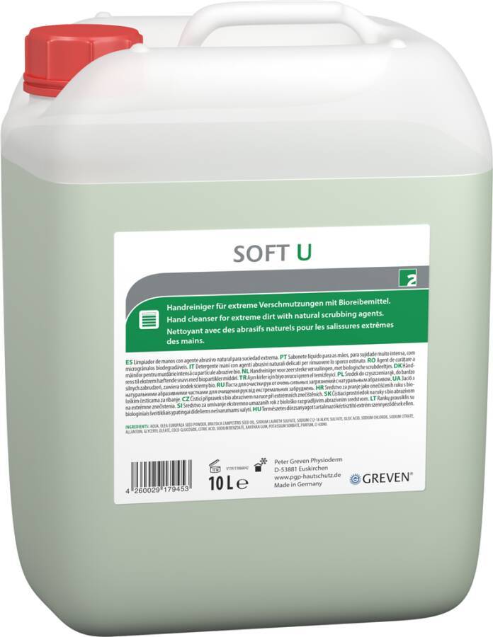 Handreiniger GREVEN® SOFT U 14211-007 Inhalt 10 l Ausführung parfümiert Gebinde Kanister geeignet für Spender -