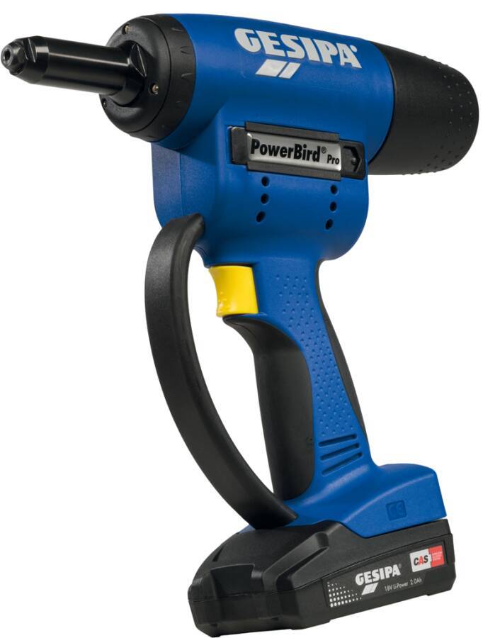 Blindnietgerät PowerBird® Pro Gold Edition CAS 1679666 Spannung 18 V Setzkraft 20.000 N Setzhub 25 mm Arbeitsbereich all