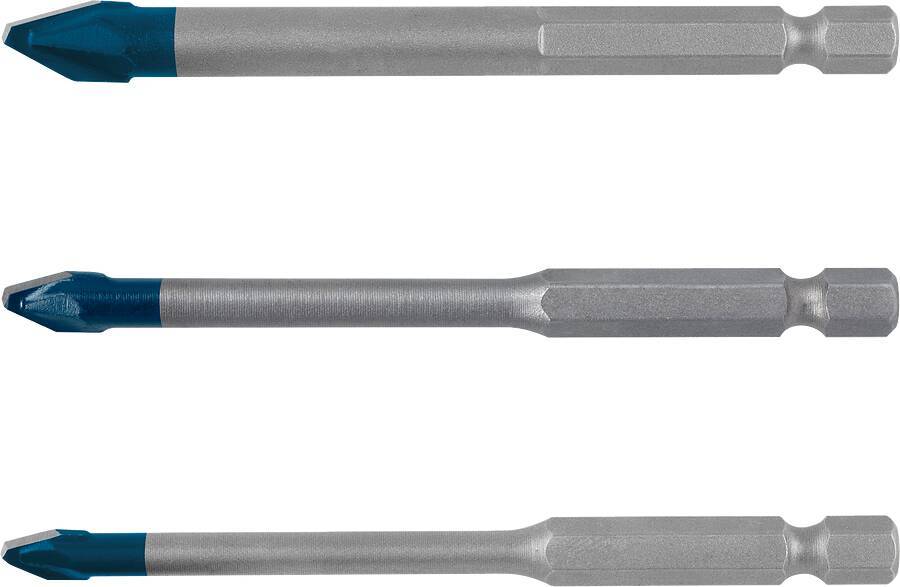 Fliesenbohrer EXPERT HEX-9 Hard Ceramic Set 3-tlg. 2608900595 Ø 5 / 6 / 8 mm Gesamtlänge 90 mm