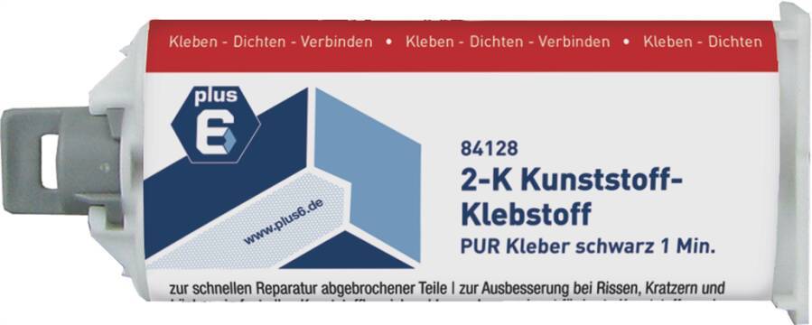 2-K Kunststoffkleber schwarz 84128 Farbe schwarz Inhalt 56g Gebindeart Kartusche Klebstoff-Basis Polyurethan Verarbeitun