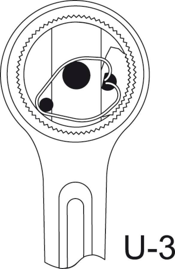 Gelenk-Umschaltknarre 1/2 6144320 Antrieb 1/2`` Länge 282 mm Ausführung 72 Zähne Gewicht 535 g