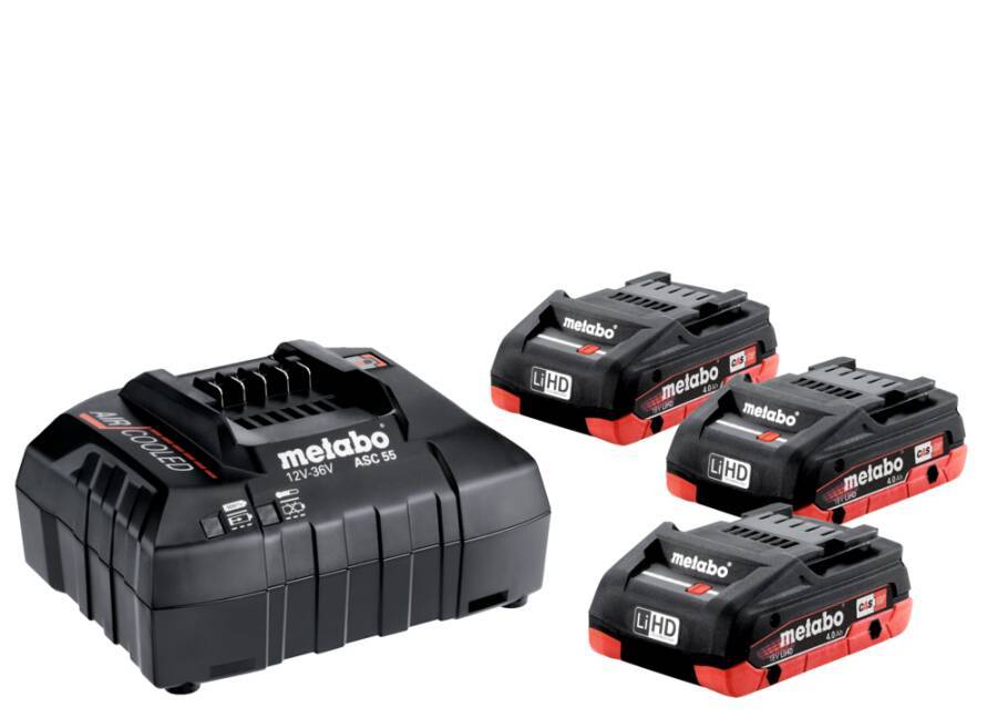Akku-Basisset CAS LIHD 18 V 685132000 Spannung 18 V Inhalt 3x 4,0 Ah LiHD Akkupacks 18V, Ladegerät ASC 55, Karton