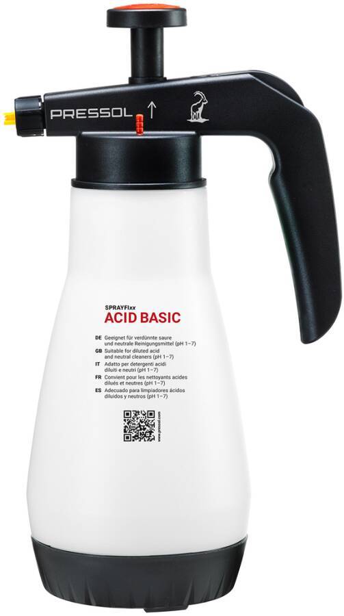 Drucksprüher Sprayfixx 1,5 l 8817703 Farbe rot Inhalt 1,5 l Düse Flachstrahldüse 110° ABS Einsatz verdünnte Säuren und R