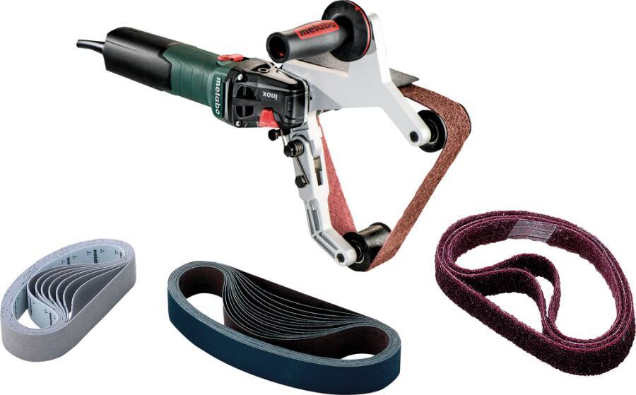 Rohrbandschleifer RBE 15-180 Set 602243500 Opt. 4* Nennaufnahme 1550 W Bandgeschwindigkeit 8,4 - 28 m/s Schleifbandbreit