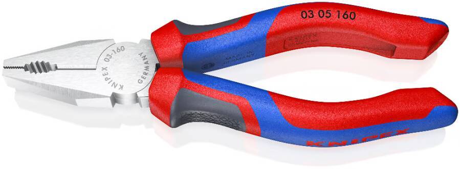 Kombizange 3-K-Griff 03 05 160 Länge 160 mm Schneidbereich (Stahldraht-Ø) 2,0 mm Typ 3-K-Griff Schneidwert mittelharter