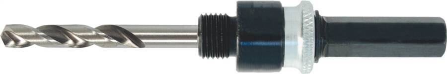 Aufnahmeschäfte für Lochkreissägen 5840201 Ausführung 1/2`` UNF-Gewinde Schaft 6-kant (9,5 mm) Zentrierbohrer HSS-G (6,3