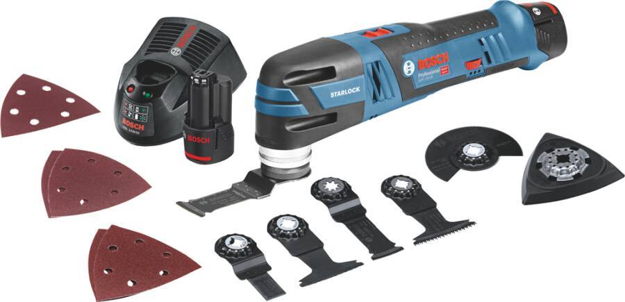 Akku-Multi-Cutter GOP 12V-28 06018B5006 Typ Set Opt. A Lieferumfang 2x 3,0Ah Akku GBA 12V, Schnellladegerät GAL 12V-40,