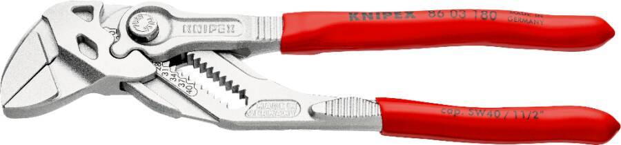 Zangenschlüssel 86 03 180 Ausführung verchromt Länge 180 mm Arbeitsbereich 40 / 1.1/2 mm / Zoll Gewicht 230 g