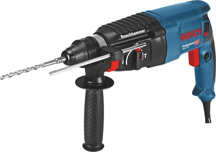 Bohrhammer GBH 2-26 06112A3000 Lieferumfang Maschinentuch, Zusatzhandgriff, Tiefenanschlag 210mm, Handwerkerkoffer Nenna