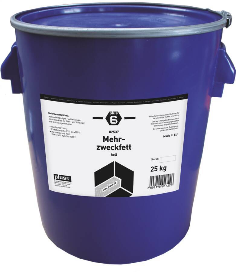 Mehrzweckfett hell plus6 82537 Inhalt 25 kg Gebindeart Hobbock