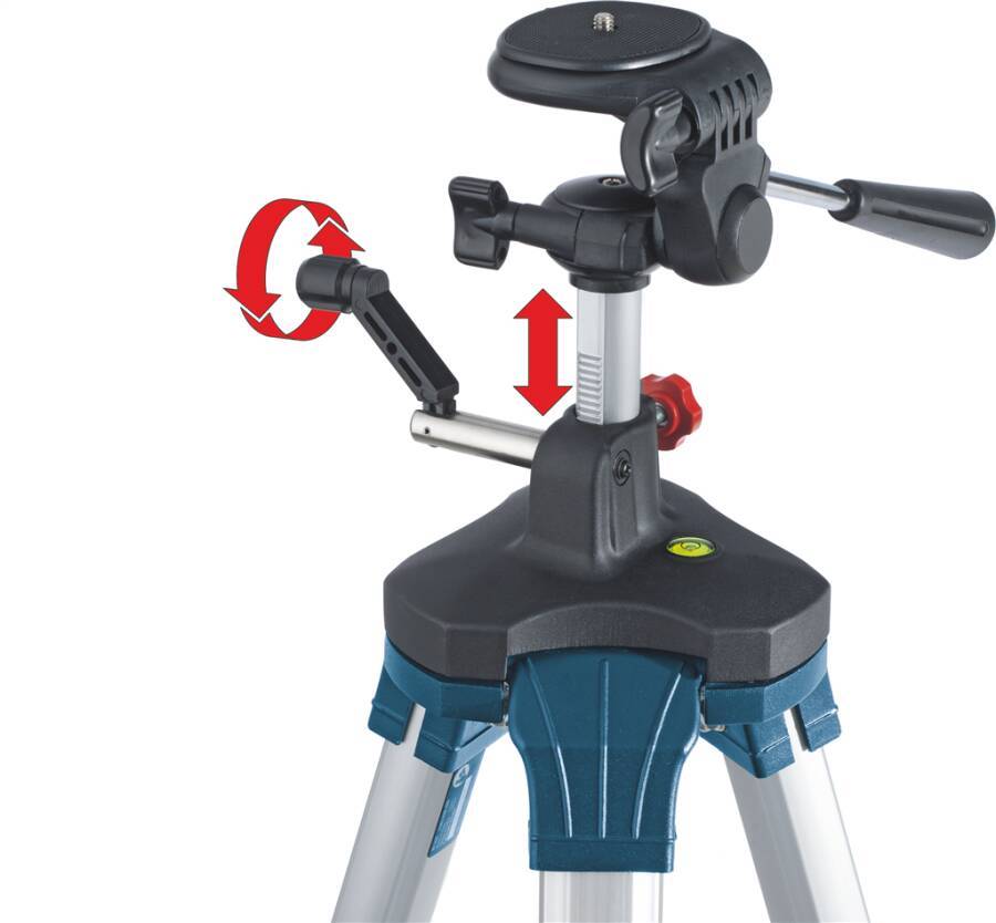 Baustativ BT 250 0601096A00 min. Nutzlänge 0,975 m max. Nutzlänge 2,5 m Stativanschluss 1/4`` Gewinde Gewicht 3,4 kg