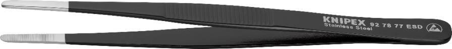 Präzisionspinzette ESD 92 78 77 ESD Ausführung runde Spitzen, ca. 3,5 mm breit, geriffelte Griffe Länge 145 mm