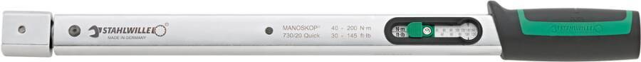 Drehmomentschlüssel MANOSKOP® 730 Quick 50184020 Anzugswert 40 - 200 Nm Antriebsvierkant - Länge 480 mm Skaleneinteil