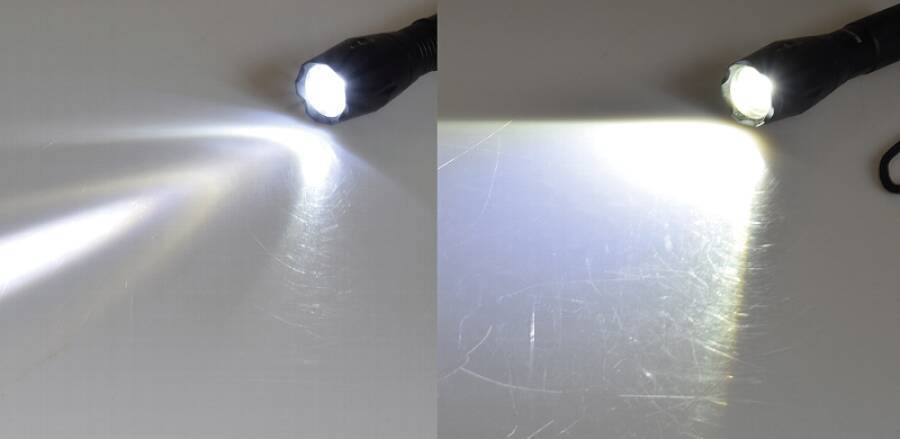 LED-Taschenlampe Zoom 22106 Leuchtmittel LED Ausführung - Lichtstrom 350 Lumen Leuchtweite >100 m Leuchtdauer ca. 3-4 St