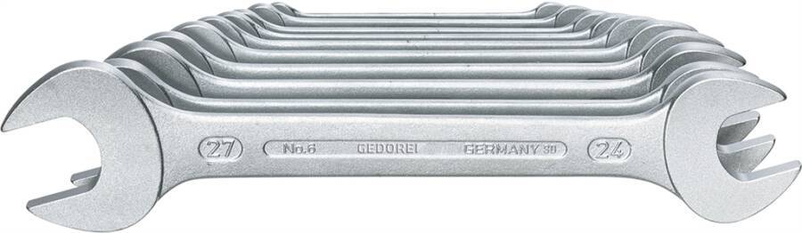 Doppelmaulschlüsselsatz GEDORE 6077540 SW 6x7, 8x9, 10x11, 12x13, 14x15, 16x17, 18x19, 20x22, 21x23, 24x27 mm Ausführung